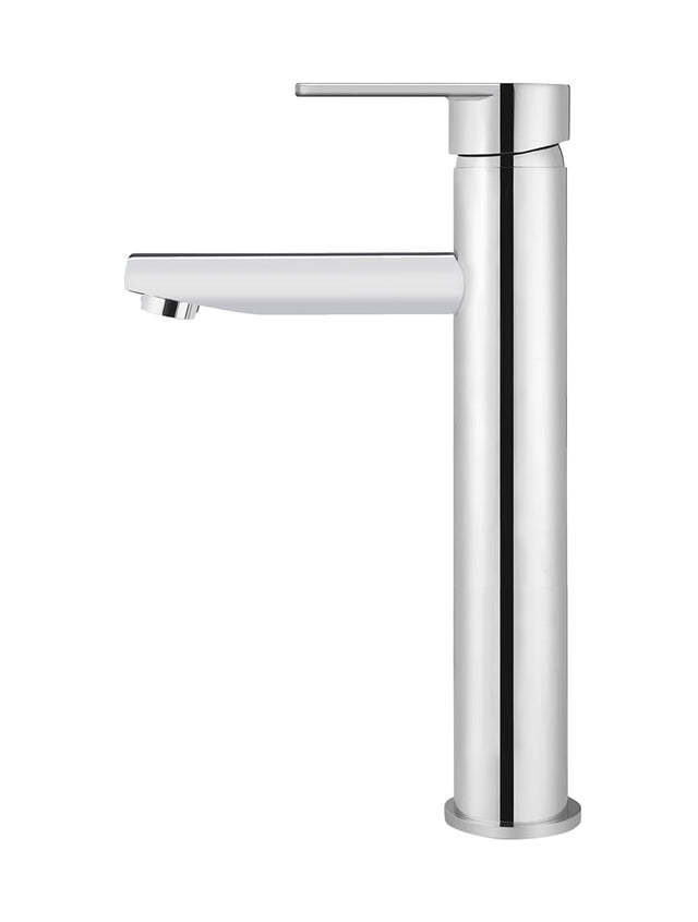 Round Paddle Tall Basin Mixer - Polished Chrome (SKU: MB04PD-R2-C) by Meir NZ