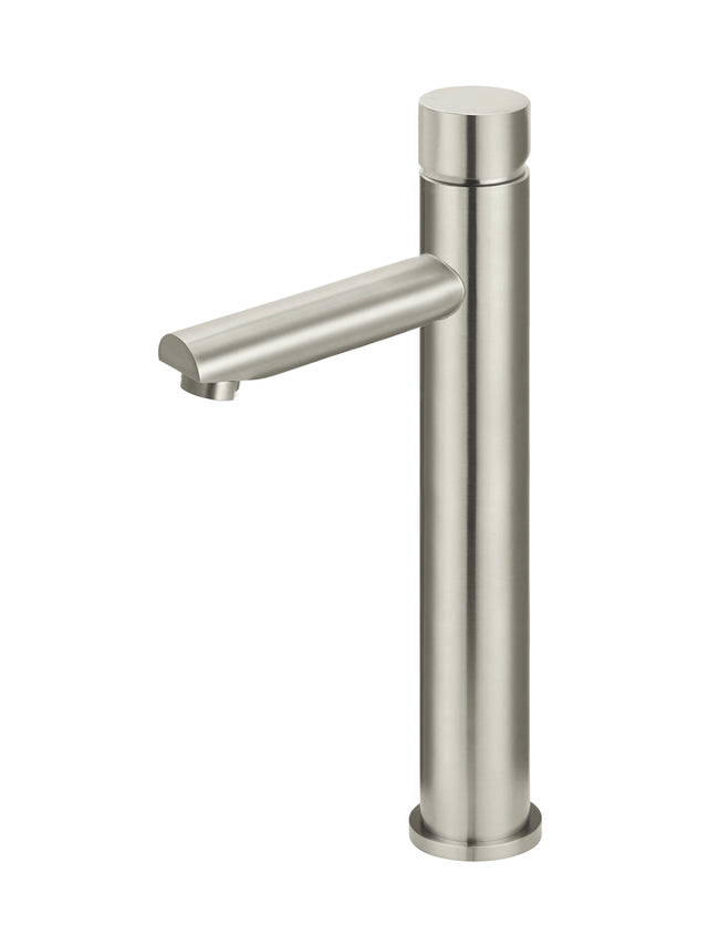 Round Pinless Tall Basin Mixer - PVD Brushed Nickel (SKU: MB04PN-R2-PVDBN) by Meir NZ