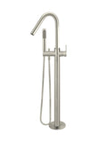 Round Paddle Freestanding Bath Spout and Hand Shower - PVD Brushed Nickel - MB09PD-PVDBN