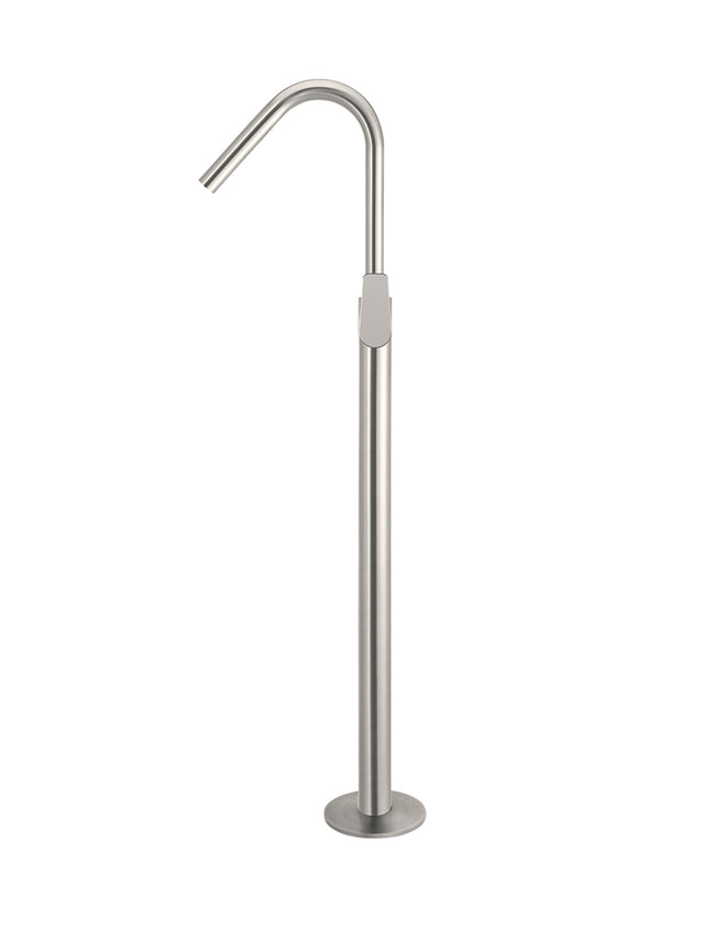 Round Paddle Freestanding Bath Spout and Hand Shower - PVD Brushed Nickel (SKU: MB09PD-PVDBN) by Meir NZ