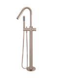 Round Pinless Freestanding Bath Spout and Hand Shower - Champagne - MB09PN-CH