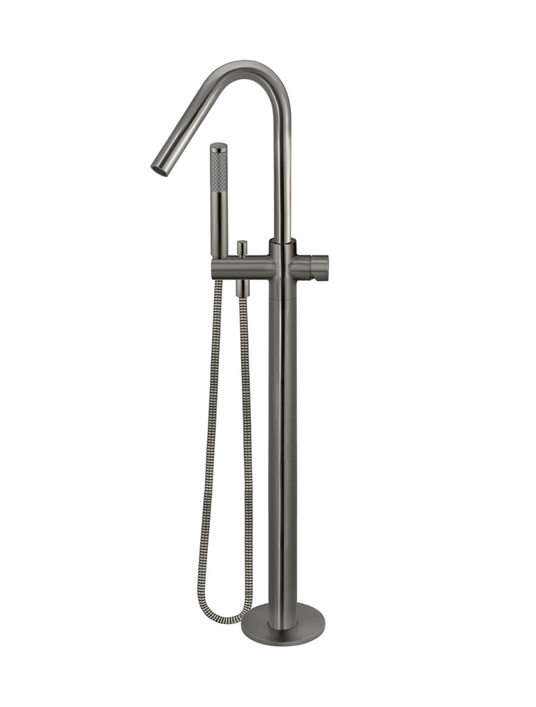 Round Pinless Freestanding Bath Spout and Hand Shower - Shadow (MB09PN ...