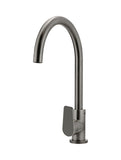 Round Gooseneck Kitchen Mixer Tap with Paddle Handle - Shadow - MK03PD-PVDGM