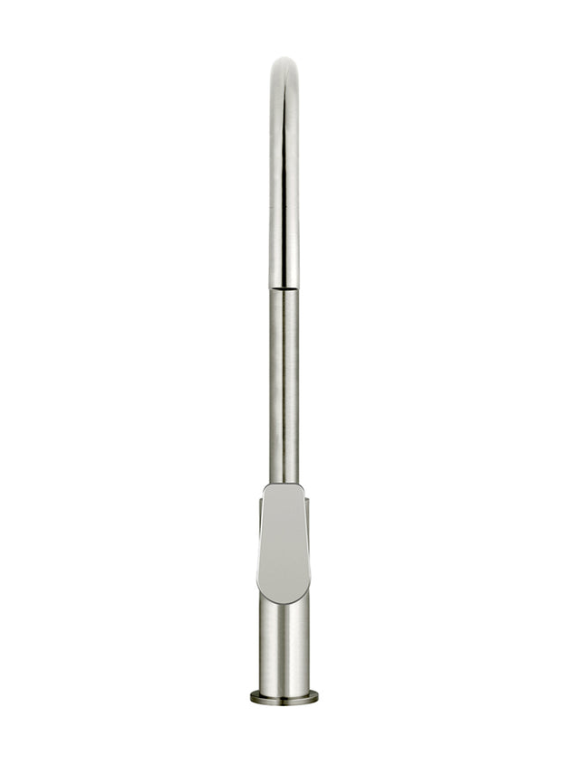 Round Paddle Piccola Pull Out Kitchen Mixer Tap - PVD Brushed Nickel (SKU: MK17PD-PVDBN) by Meir NZ