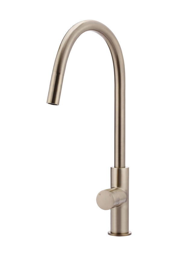 Round Pinless Piccola Pull Out Kitchen Mixer Tap - Champagne (SKU: MK17PN-CH) by Meir NZ