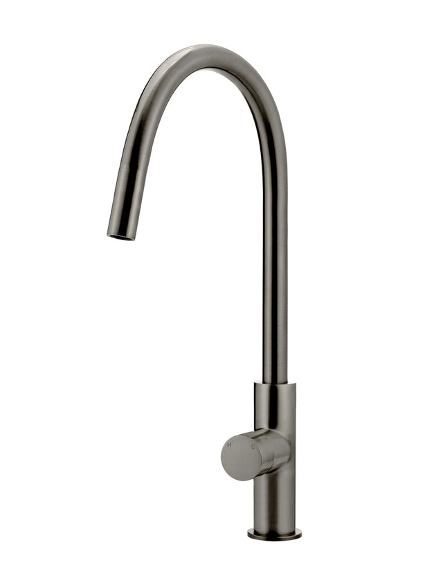 Round Pinless Piccola Pull Out Kitchen Mixer Tap - Shadow (SKU: MK17PN-PVDGM) by Meir NZ