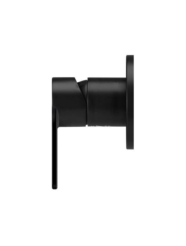Round Paddle Wall Mixer - Matte Black (SKU: MW03PD) by Meir NZ