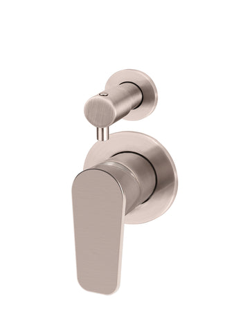 Round Paddle Diverter Mixer - Champagne