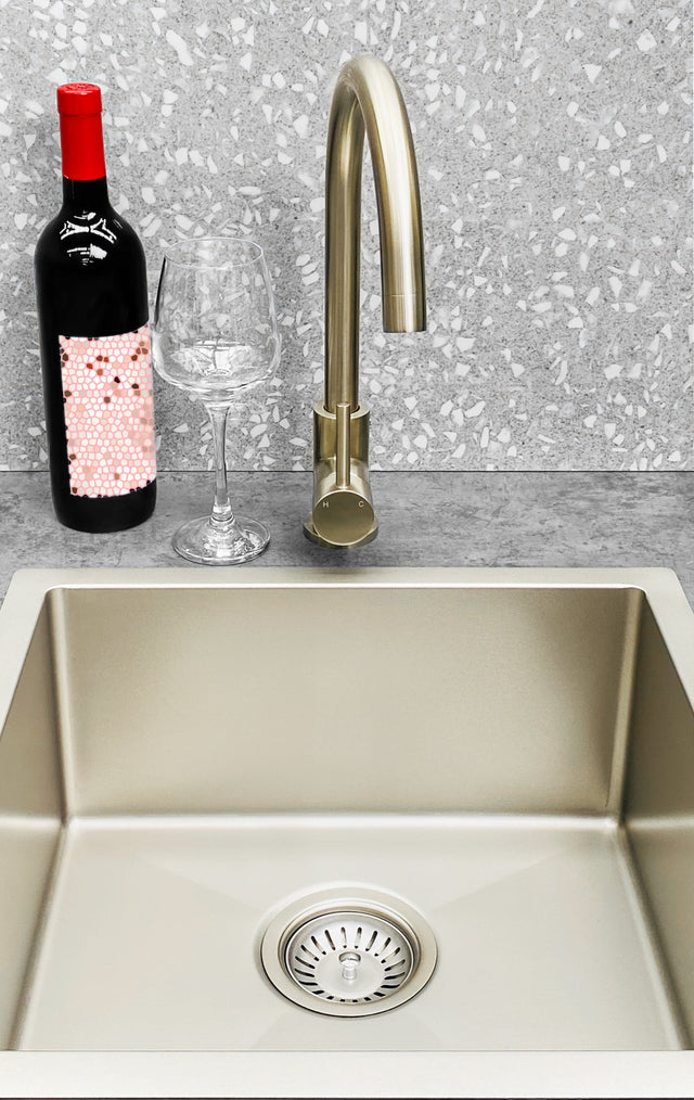 Kitchen Sink - Single Bowl 450 x 450 - PVD Brushed Nickel (SKU: MKSP-S450450-NK) by Meir