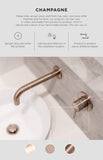 Round Freestanding Bath Spout and Hand Shower - Champagne - MB09-CH