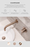 Square Floor Grate Shower Drain 50mm outlet - Champagne - MP06-50-CH
