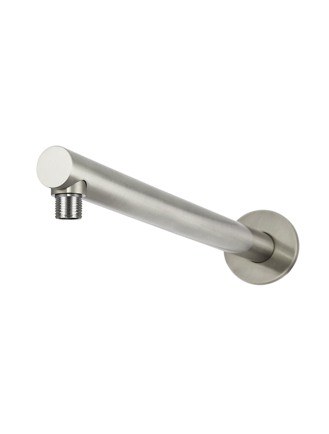 Round Wall Shower Arm 400mm - PVD Brushed Nickel (SKU: MA02-400-PVDBN) by Meir NZ