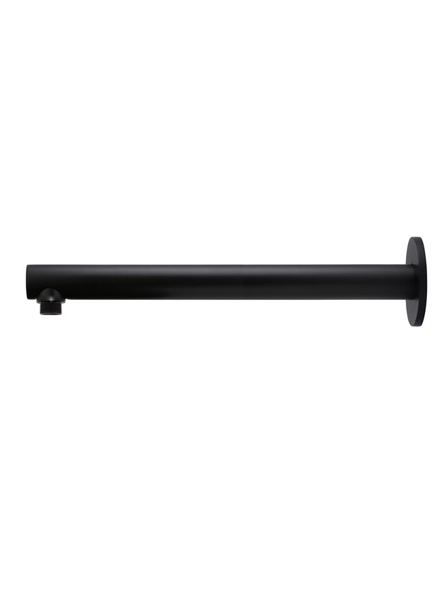Round Wall Shower Arm 400mm - Matte Black (SKU: MA02-400) by Meir NZ