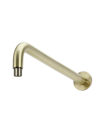 Round Wall Shower Curved Arm 400mm - PVD Tiger Bronze