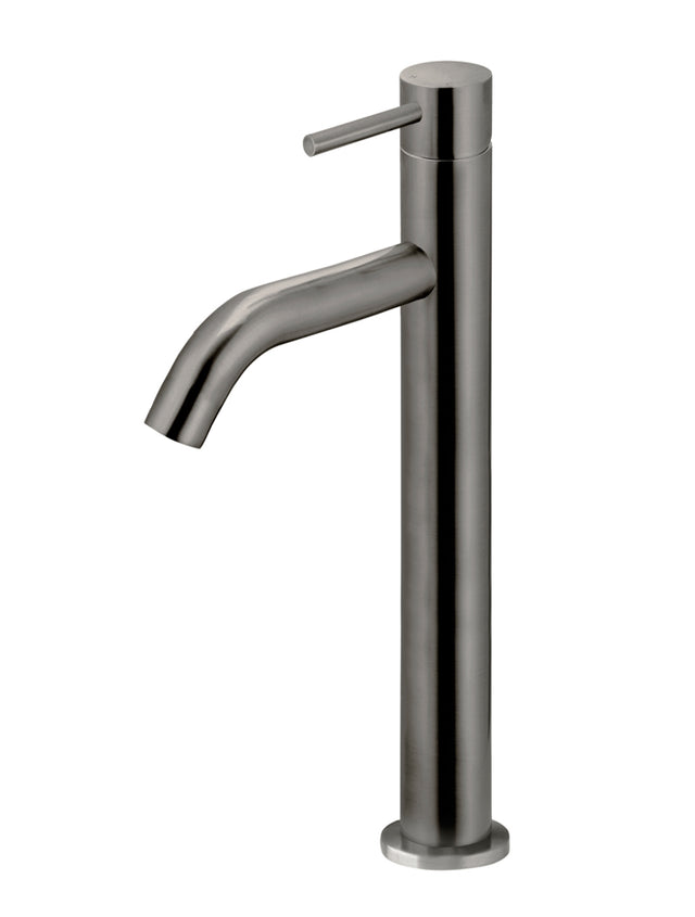 Piccola Tall Basin Mixer Tap with 130mm Spout - Shadow (SKU: MB03XL.01-PVDGM) by Meir