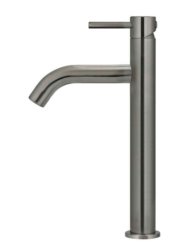 Piccola Tall Basin Mixer Tap with 130mm Spout - Shadow (SKU: MB03XL.01-PVDGM) by Meir