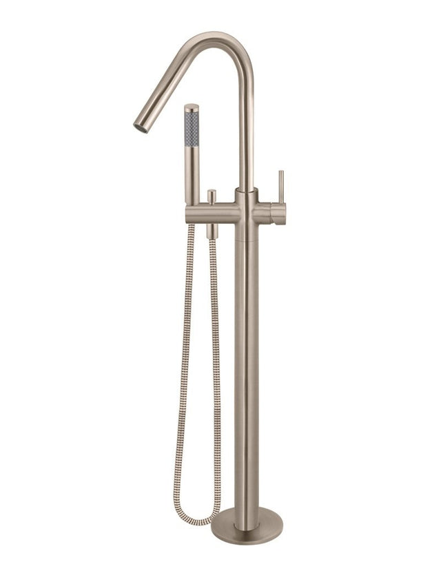 Round Freestanding Bath Spout and Hand Shower - Champagne (SKU: MB09-CH) by Meir