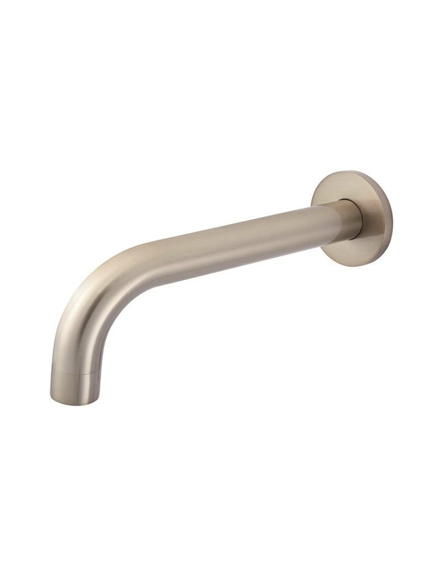 Round Curved Basin Wall Spout - Champagne (SKU: MBS05-CH) by Meir