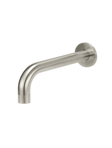 Round Curved Basin Wall Spout - PVD Brushed Nickel