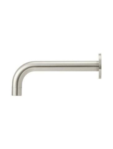 Round Curved Basin Wall Spout - PVD Brushed Nickel