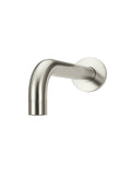 Round Curved Basin Wall Spout - PVD Brushed Nickel - MBS05-PVDBN