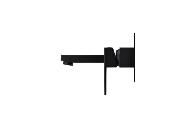 Square Wall Basin Mixer and Spout - Matte Black (SKU: MC01) by Meir