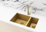 Sink Strainer and Waste Plug Basket with Stopper - Brushed Bronze Gold - MST04-BB