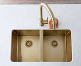 Kitchen Sink - Double Bowl 760 x 440 - Brushed Bronze Gold - MKSP-D760440-BB