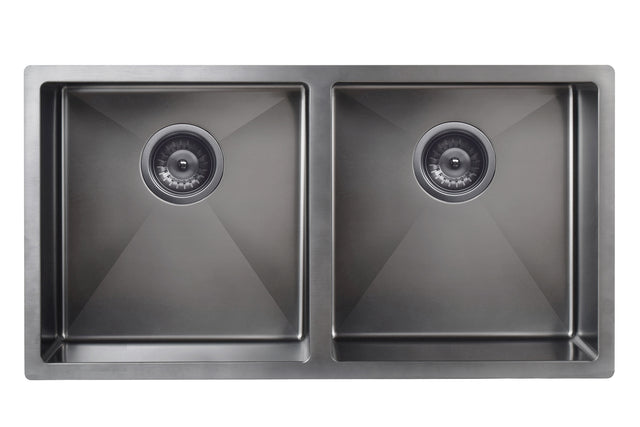 Kitchen Sink - Double Bowl 860 x 440 - Gunmetal Black (SKU: MKSP-D860440-GM) by Meir