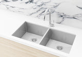 Kitchen Sink - Double Bowl 860 x 440 - PVD Brushed Nickel - MKSP-D860440-NK
