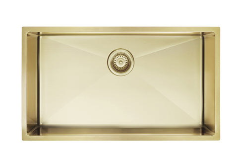 Kitchen Sink - Single Bowl 760 x 440 - Brushed Bronze Gold