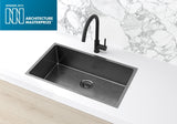 Kitchen Sink - Single Bowl 760 x 440 - Gunmetal Black - MKSP-S760440-GM