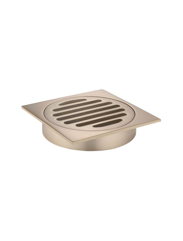 Square Floor Grate Shower Drain 100mm outlet - Champagne (SKU: MP06-100-CH) by Meir