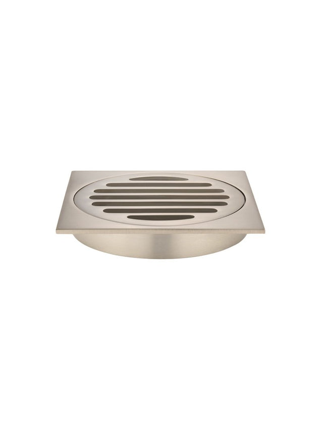 Square Floor Grate Shower Drain 100mm outlet - Champagne (SKU: MP06-100-CH) by Meir