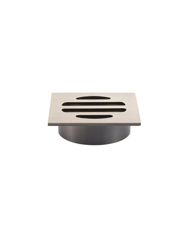 Square Floor Grate Shower Drain 50mm outlet - Champagne