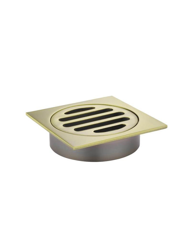 Square Floor Grate Shower Drain 80mm outlet - PVD Tiger Bronze (SKU: MP06-80-PVDBB) by Meir