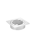 Square Floor Grate Shower Drain 80mm outlet - Polished Chrome - MP06-80-C
