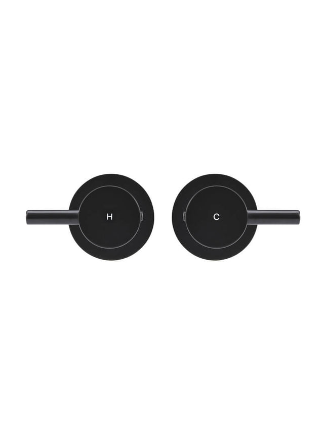 Round Quarter-Turn Wall Top Assemblies - Matte Black (SKU: MW06) by Meir