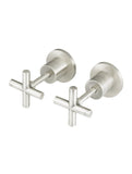 Round Cross Handle Jumper Valve Wall Top Assemblies - PVD Brushed Nickel - MW08JL-PVDBN