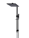 Square King 2-in-1 Matte Black Shower Rail Set - MZ0203