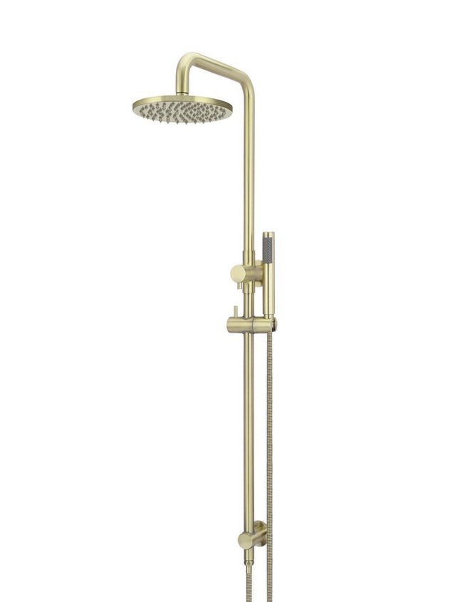 Round Combination Shower Rail, 200mm Rose, Single Function Hand Shower - PVD Tiger Bronze (SKU: MZ0704-R-PVDBB) by Meir