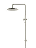 Round Combination Shower Rail, 300mm Rose, Single Function Hand Shower - PVD Brushed Nickel - MZ0706-R-PVDBN