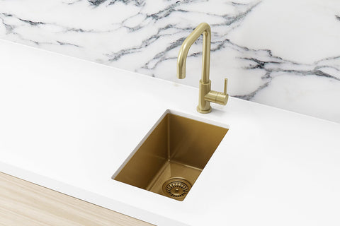 Bar Sink - Single Bowl 382 x 272 - Brushed Bronze Gold