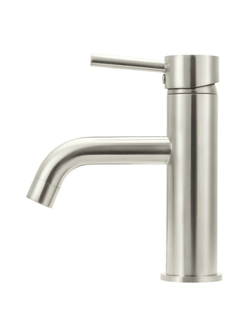 Round Basin Mixer Curved - PVD Brushed Nickel