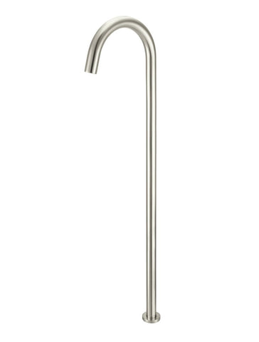 Round Freestanding Bath Spout - PVD Brushed Nickel