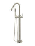 Round Freestanding Bath Spout and Hand Shower - PVD Brushed Nickel - MB09-PVDBN