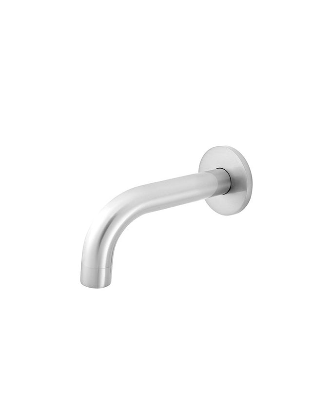 Round Curved Basin Wall Spout 130mm - Polished Chrome (SKU: MBS05-130-C) by Meir
