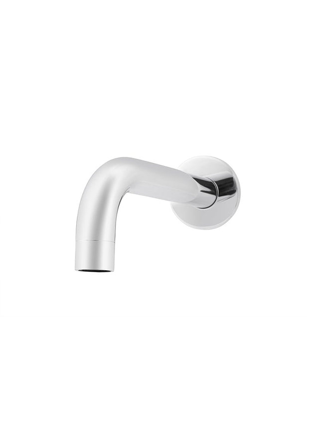 Round Curved Basin Wall Spout 130mm - Polished Chrome (SKU: MBS05-130-C) by Meir