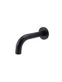 Round Curved Basin Wall Spout 130mm - Matte Black - MBS05-130