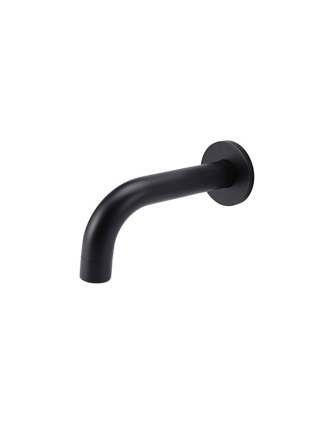Round Curved Basin Wall Spout 130mm - Matte Black (SKU: MBS05-130) by Meir